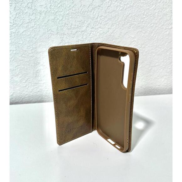 NEW LC.IMEEKE Phone Case for Samsung Galaxy S23 Plus Brown Leather Flip Case - Picture 4 of 8